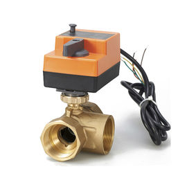La vávula de bola actuada eléctrica, motor 12V actuó la vávula de bola de cobre amarillo