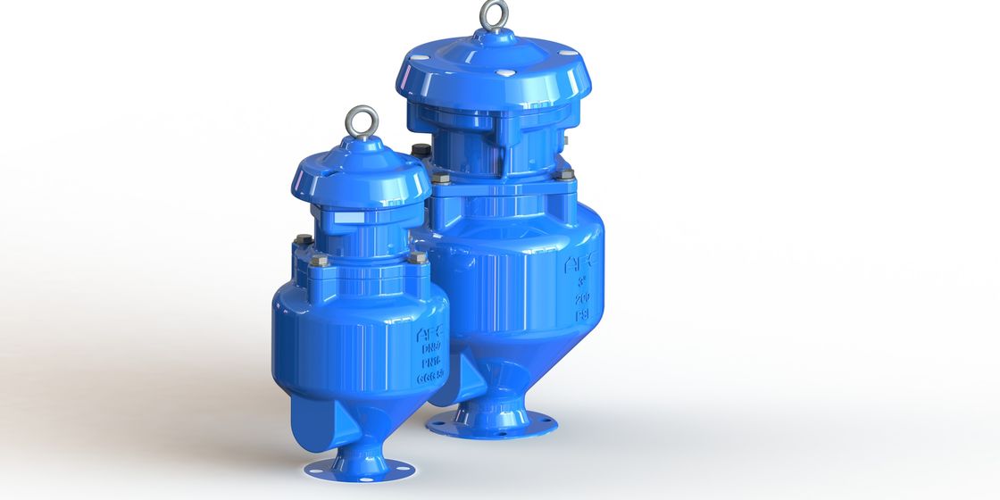 Epóxido azul de la válvula del lanzamiento del vacío del aire de RAL 5010 cubierto para el circuito de agua de aguas residuales