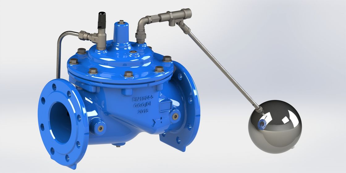 Válvula actuada flotador dúctil de capa de epoxy del hierro para el tanque de almacenamiento del agua