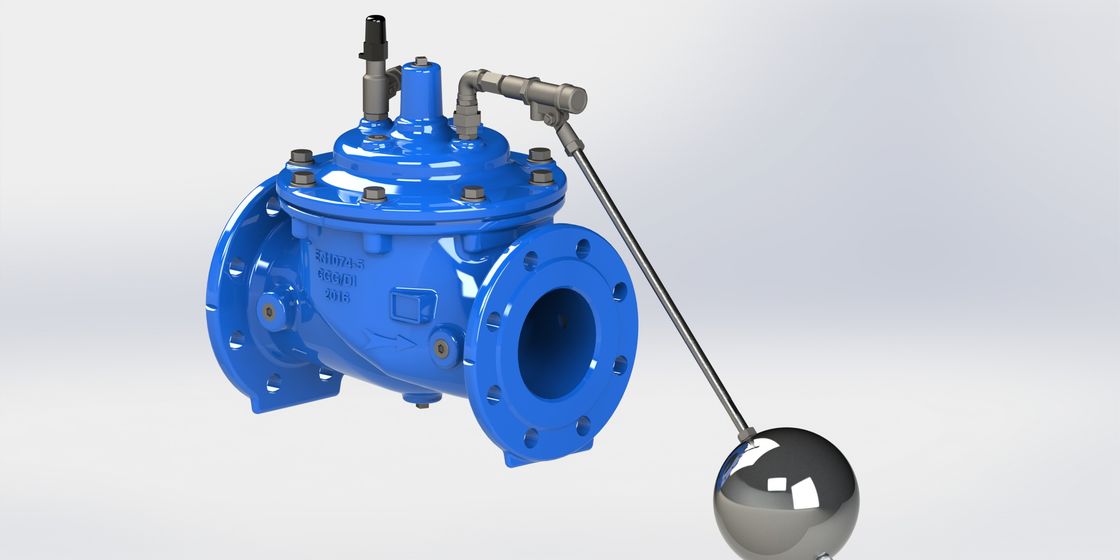Válvula actuada flotador de modulación revestida de epoxy, válvula de flotador sin reducción en la sección de paso del nivel del agua
