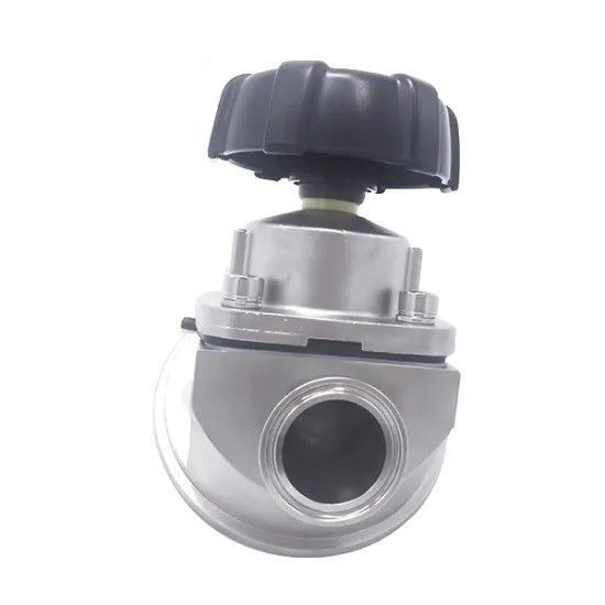Válvula de control sanitaria de flujo del diafragma SS 304 316L hecha con la conexión de la unión