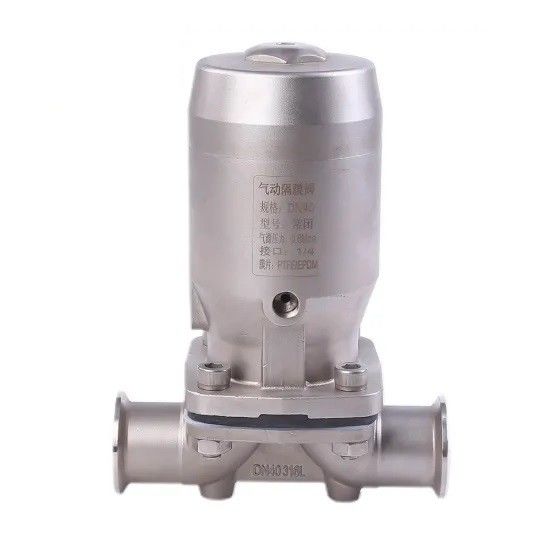 El acero inoxidable de diafragma del grado higiénico manual/neumático de la válvula hizo