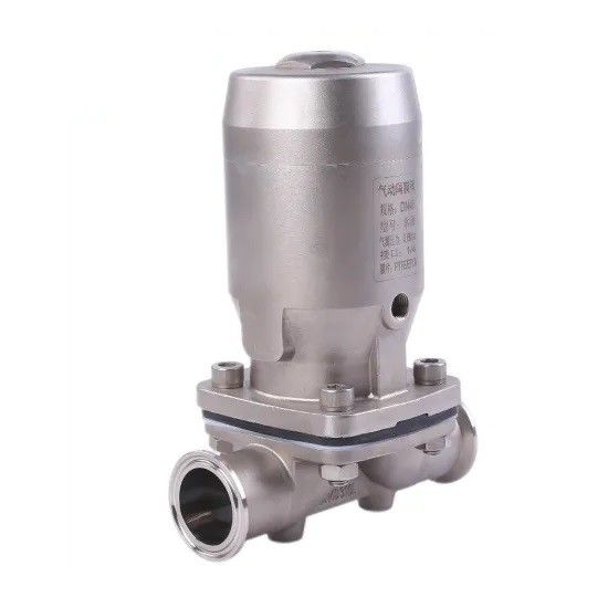 El acero inoxidable de diafragma del grado higiénico manual/neumático de la válvula hizo