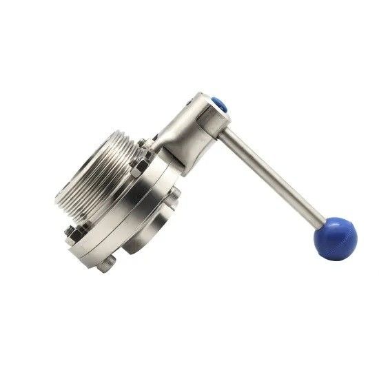 grado higiénico de acero inoxidable de la válvula de mariposa 304 316L para el industria del agua