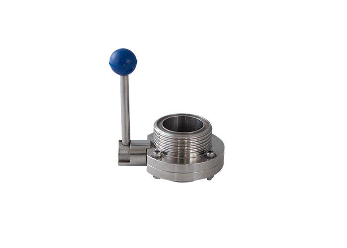 grado higiénico de acero inoxidable de la válvula de mariposa 304 316L para el industria del agua