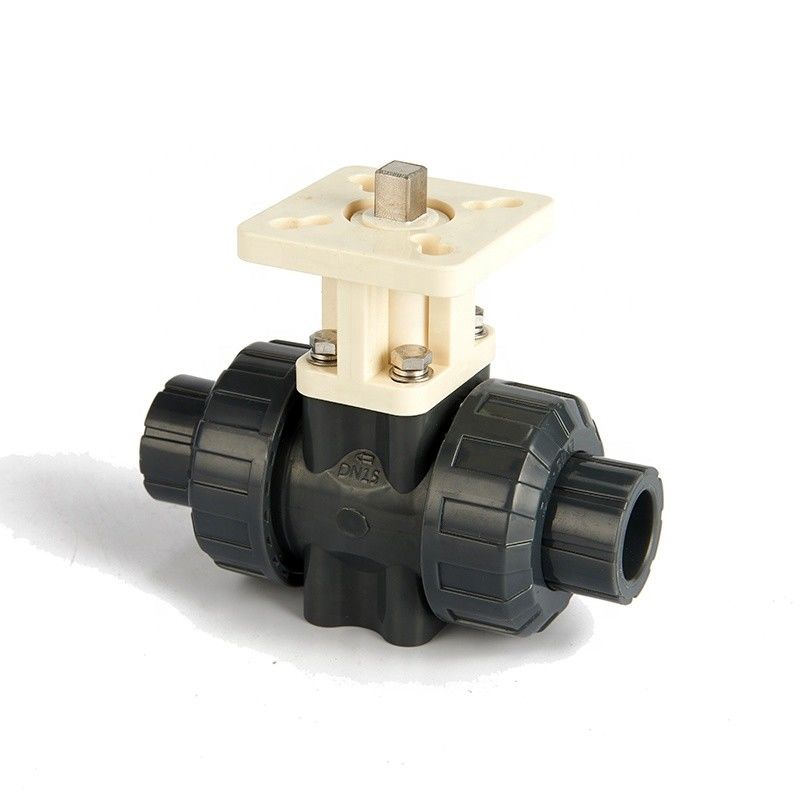 La vávula de bola actuada eléctrica de la manera de la pulgada 2 de DN15 el 1/2, motorizó la vávula de bola plástica del PVC