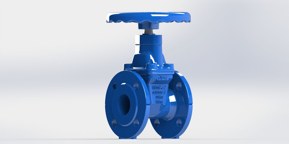 La válvula de puerta dúctil de agua del hierro GJS500-7 FBE cubrió AWWA para ensanchar disponible