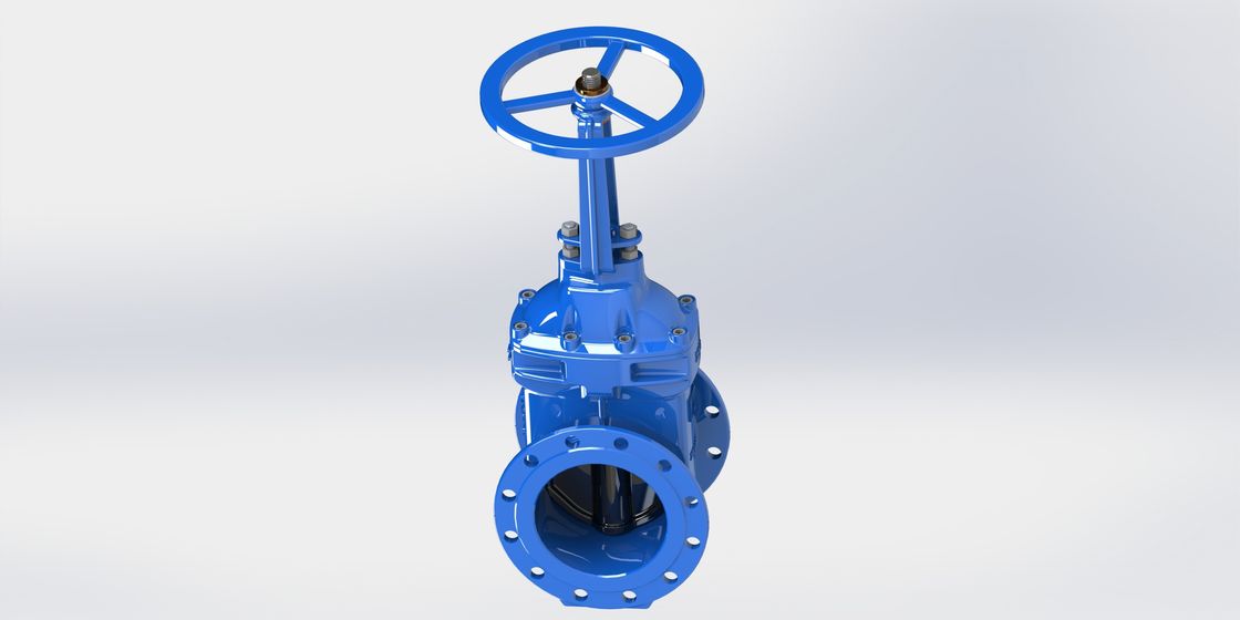 La válvula de puerta dúctil de agua del hierro GJS500-7 FBE cubrió AWWA para ensanchar disponible