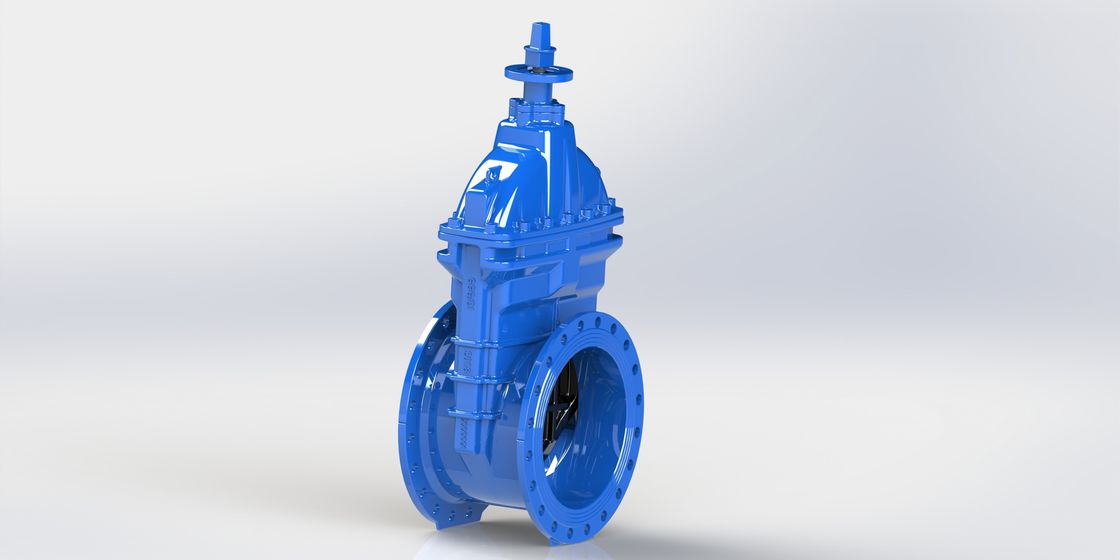 La válvula de puerta dúctil de agua del hierro GJS500-7 FBE cubrió AWWA para ensanchar disponible
