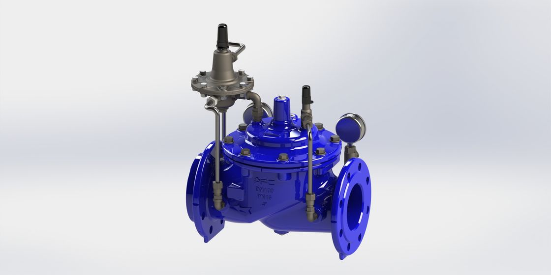 Flujo durable Rate Control Valve, RAL azul 5010 Constant Flow Valve