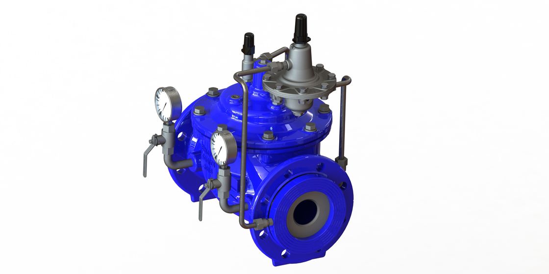Válvula limitadora del flujo azul de RAL 5010, flujo exacto Rate Control Valve