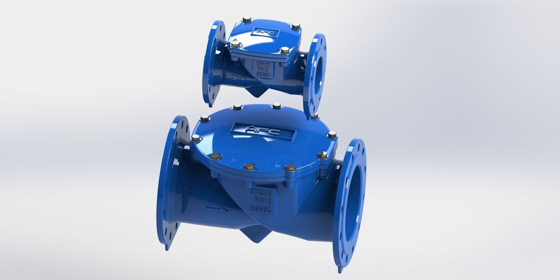 Válvula de control doble del agua del reborde con el disco de nylon del refuerzo de EPDM