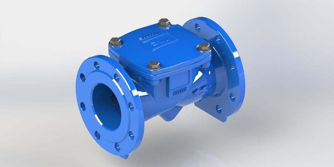 Válvula de control doble del agua del reborde con el disco de nylon del refuerzo de EPDM